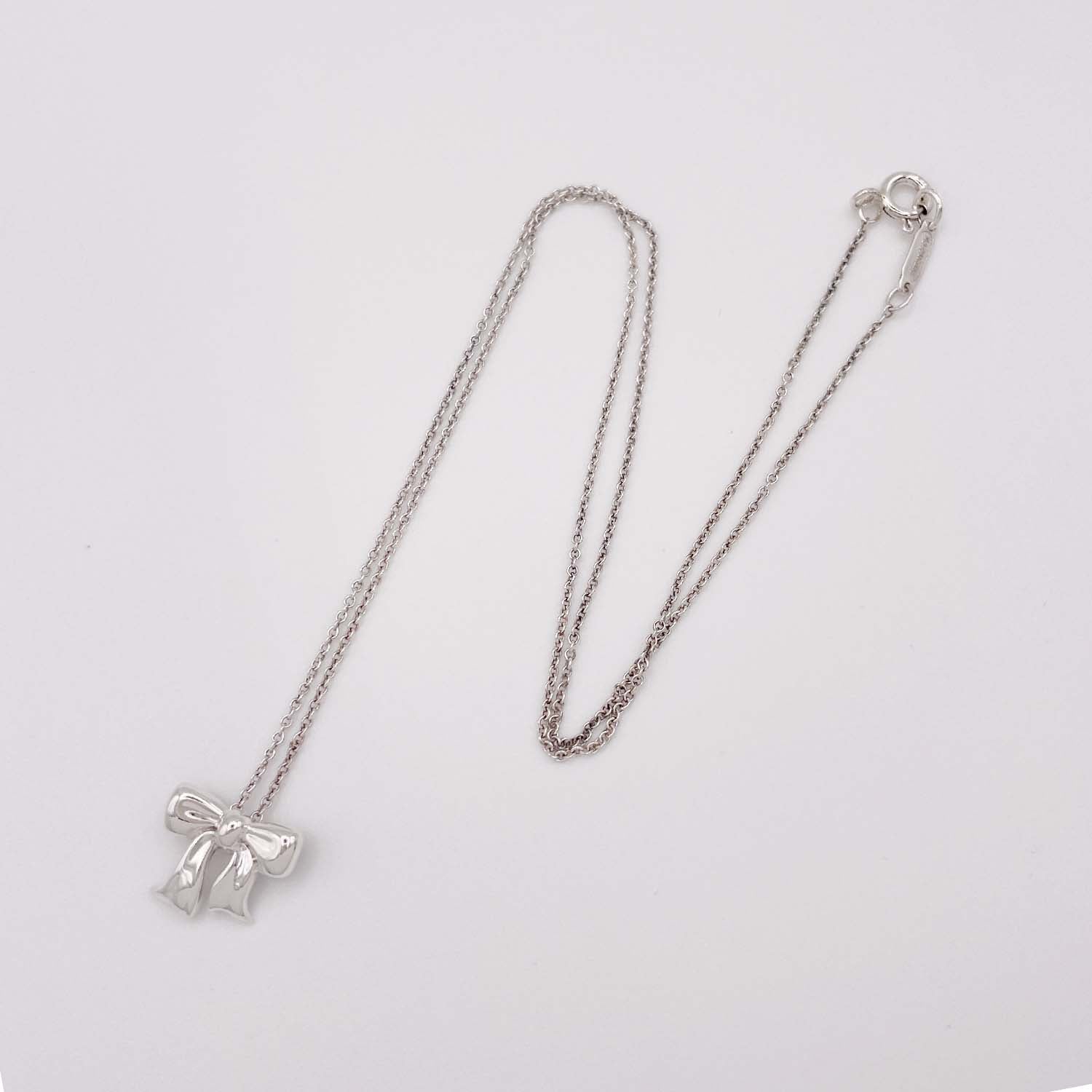 Tiffany&Co. ティファニー リボン ネックレス SV925 新品仕上済