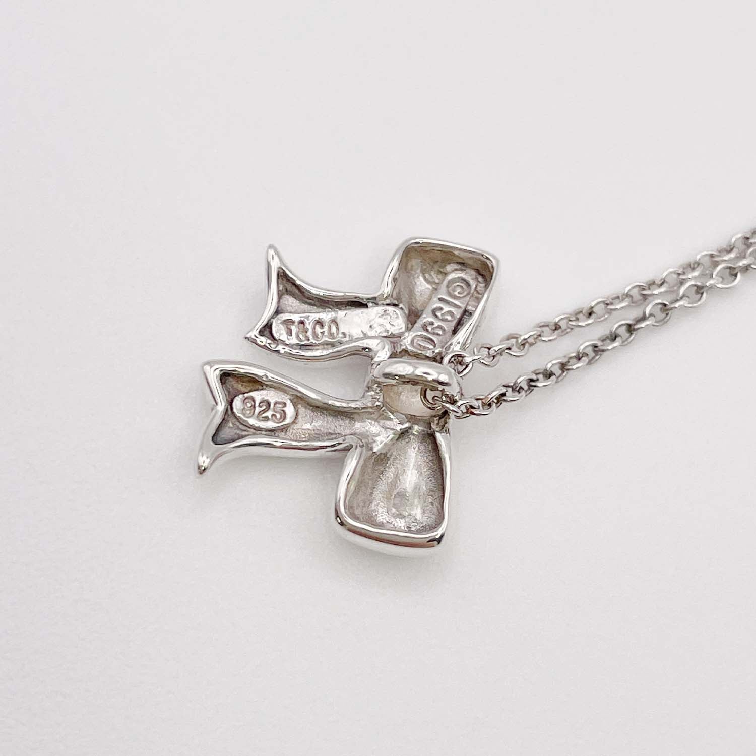 Tiffany&Co. ティファニー リボン ネックレス SV925 新品仕上済