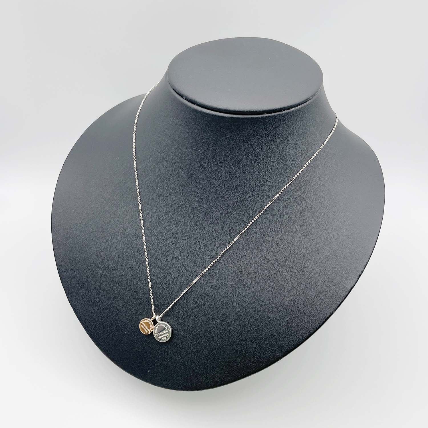 Tiffany&Co. リターントゥ ティファニー ダブル ラウンドタグ ネックレス SV925 METAL 新品仕上済