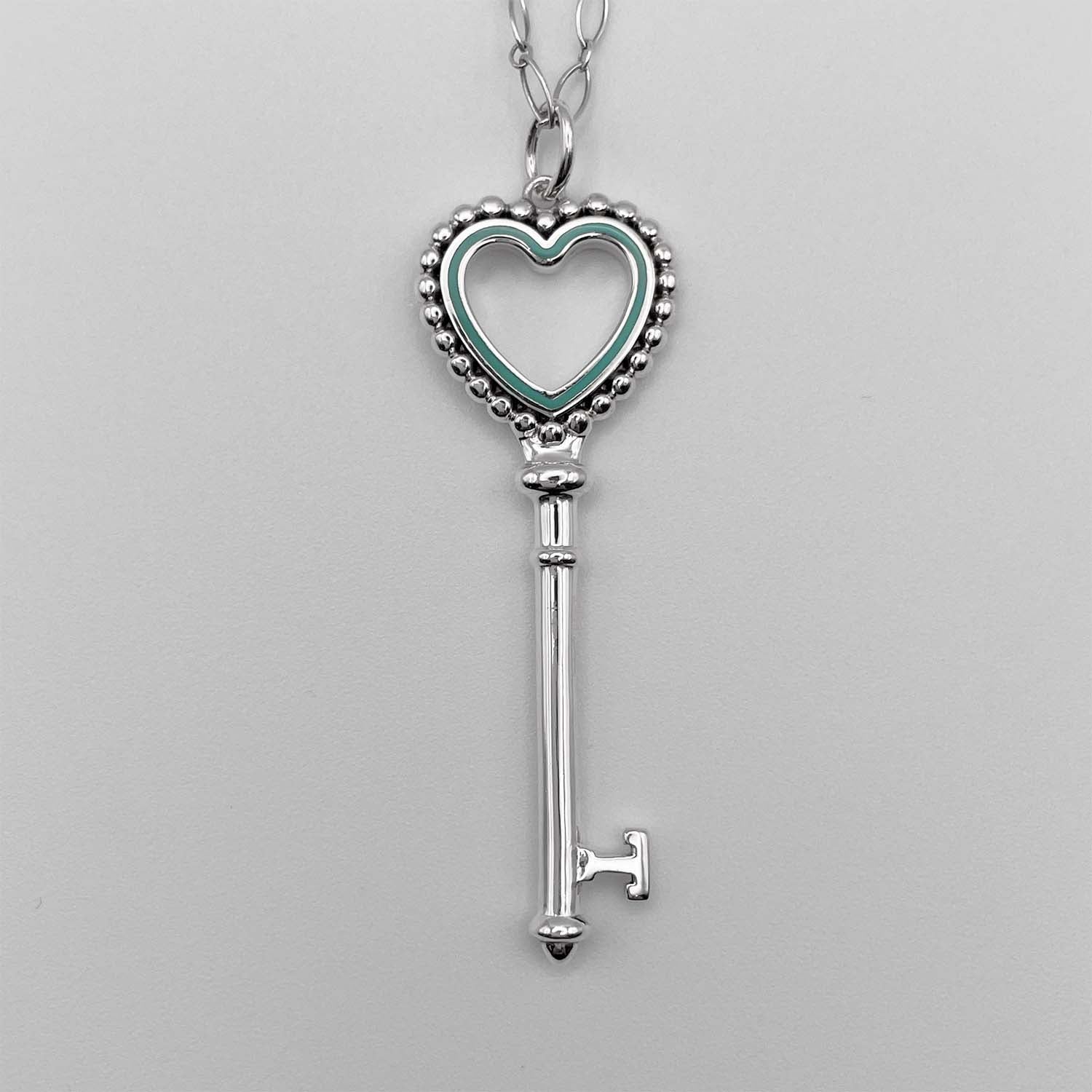 Tiffany&Co. ティファニー ビーズハートキー ネックレス ペンダントSV925 新品仕上済