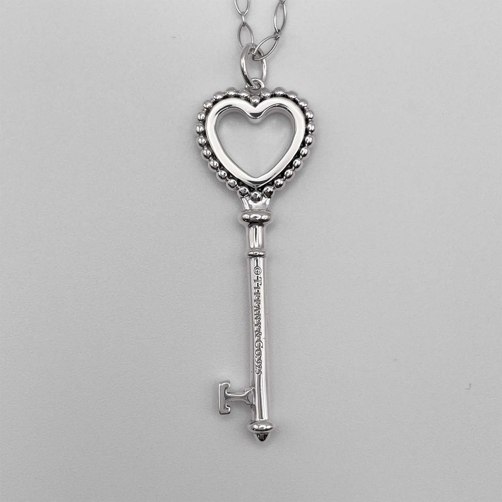 Tiffany&Co. ティファニー ビーズハートキー ネックレス ペンダントSV925 新品仕上済