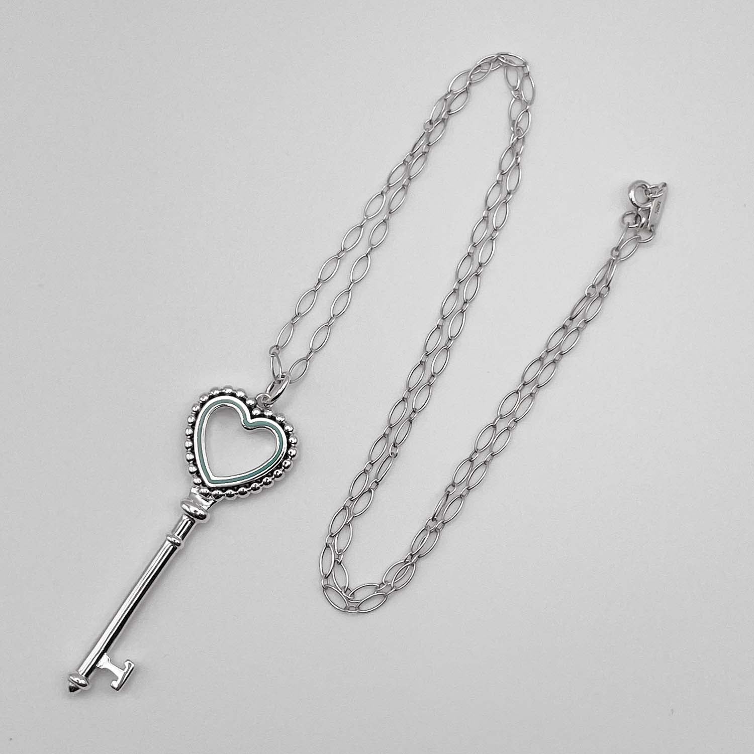 Tiffany&Co. ティファニー ビーズハートキー ネックレス ペンダントSV925 新品仕上済