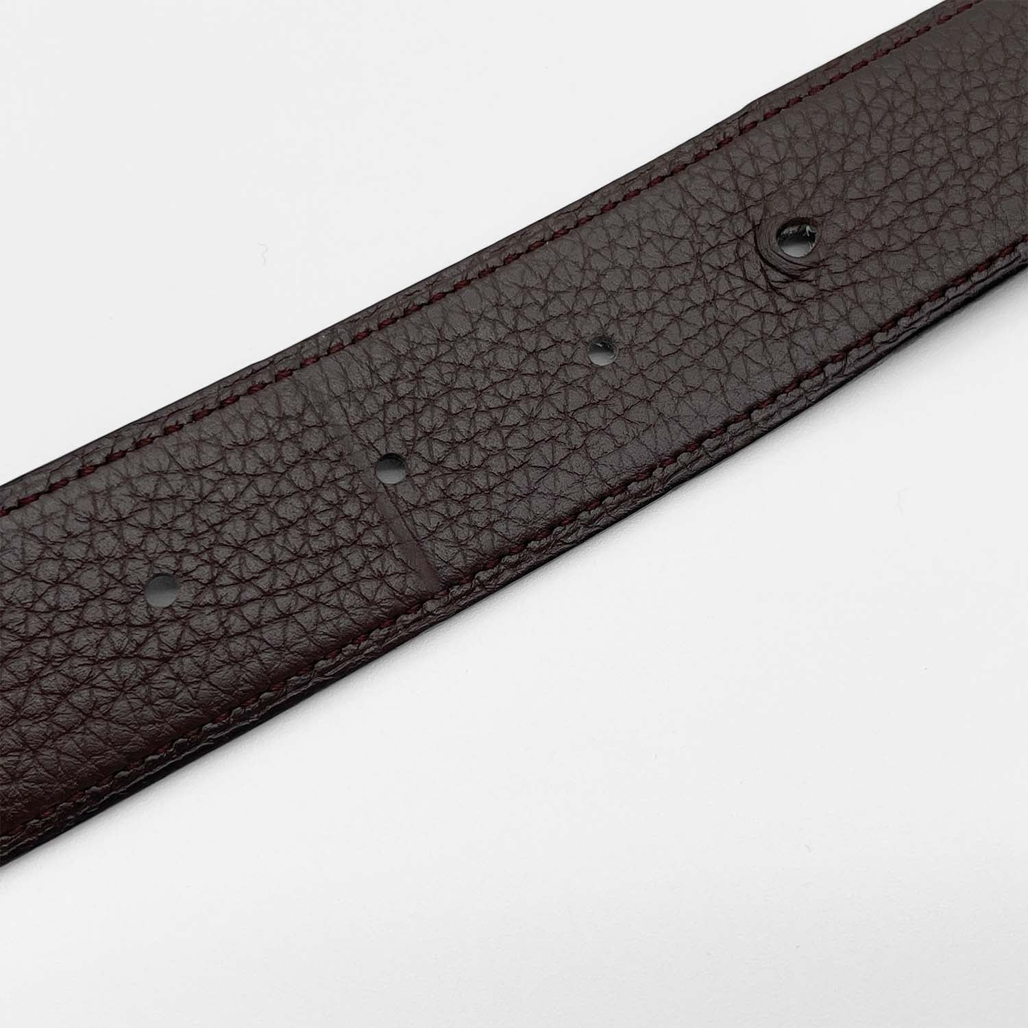HERMES エルメス ベルト 85cm カデナバックル レザー 2013年製 リバーシブル 茶 黒