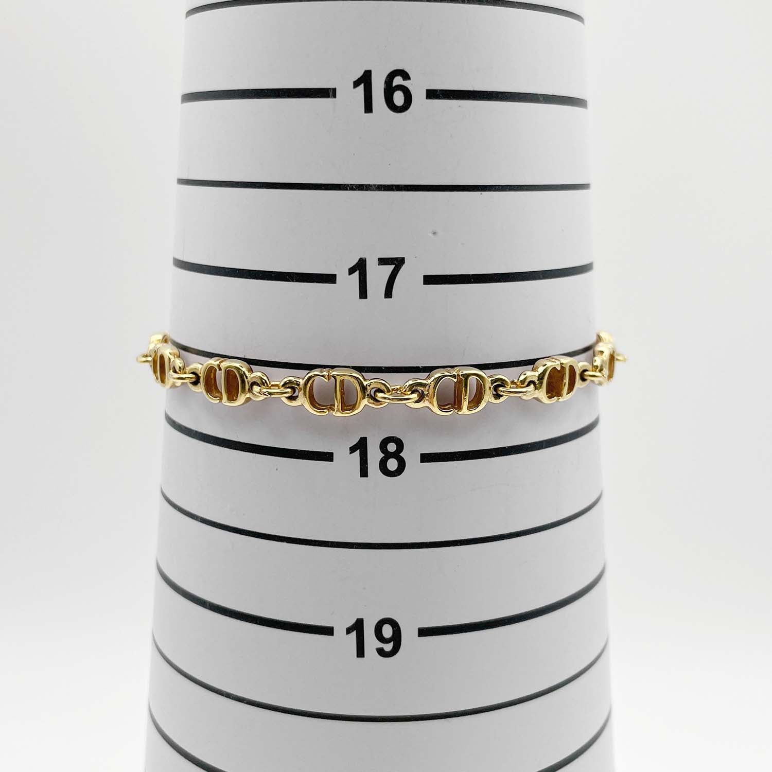 Dior ディオール CDチェーン 17cm ブレスレット ゴールド