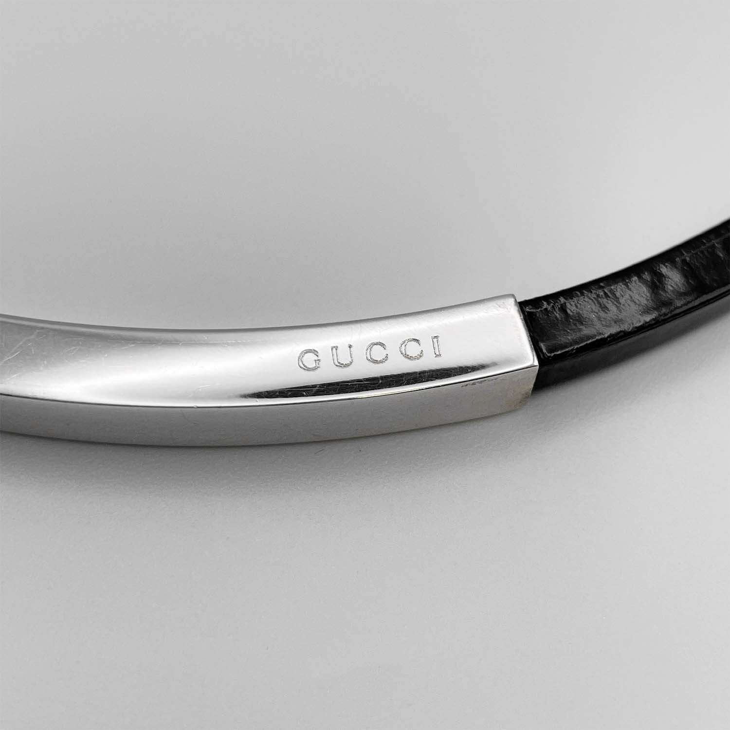 GUCCI グッチ チョーカー ネックレス SV925 レザー Y3K