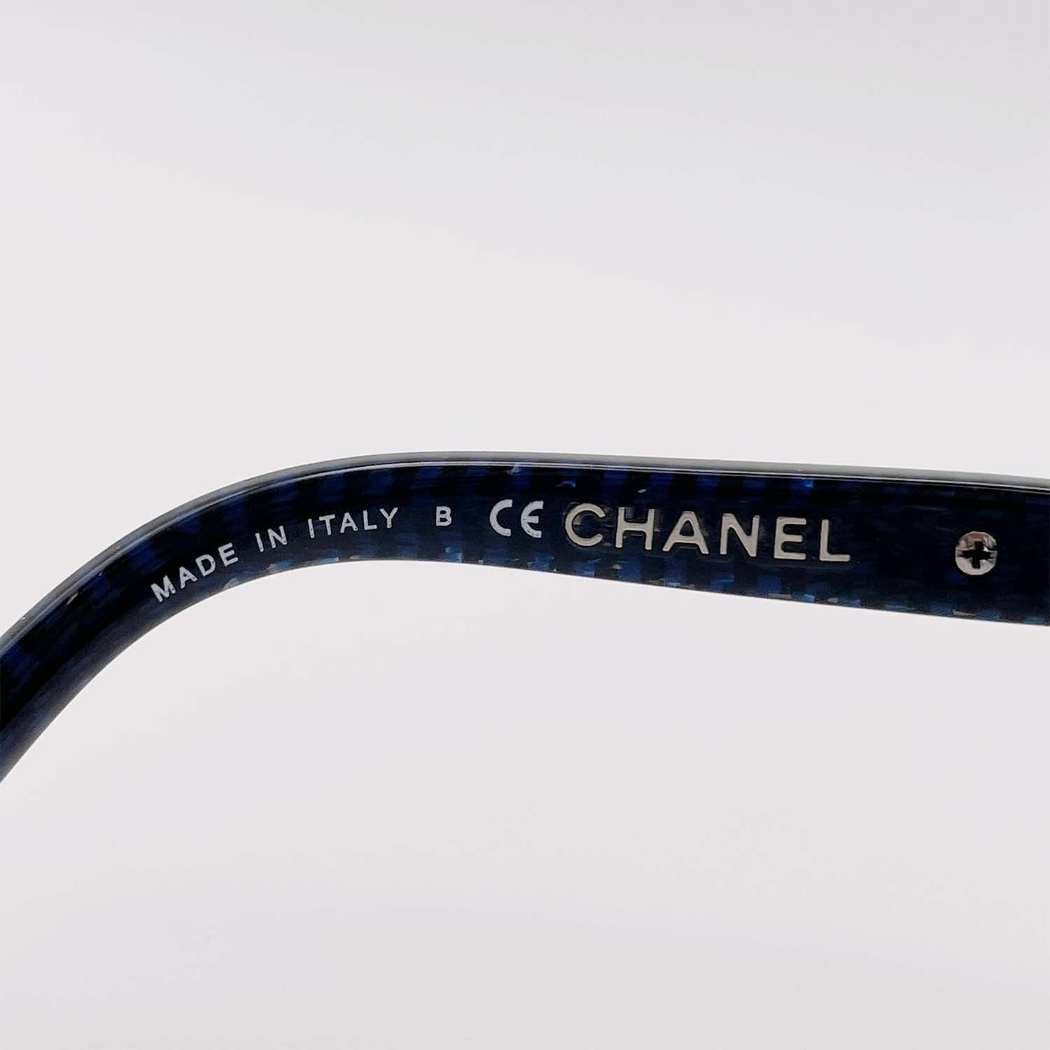 CHANEL シャネル サングラス チェーン 5304 オーバーサイズ ブルー アイウェア