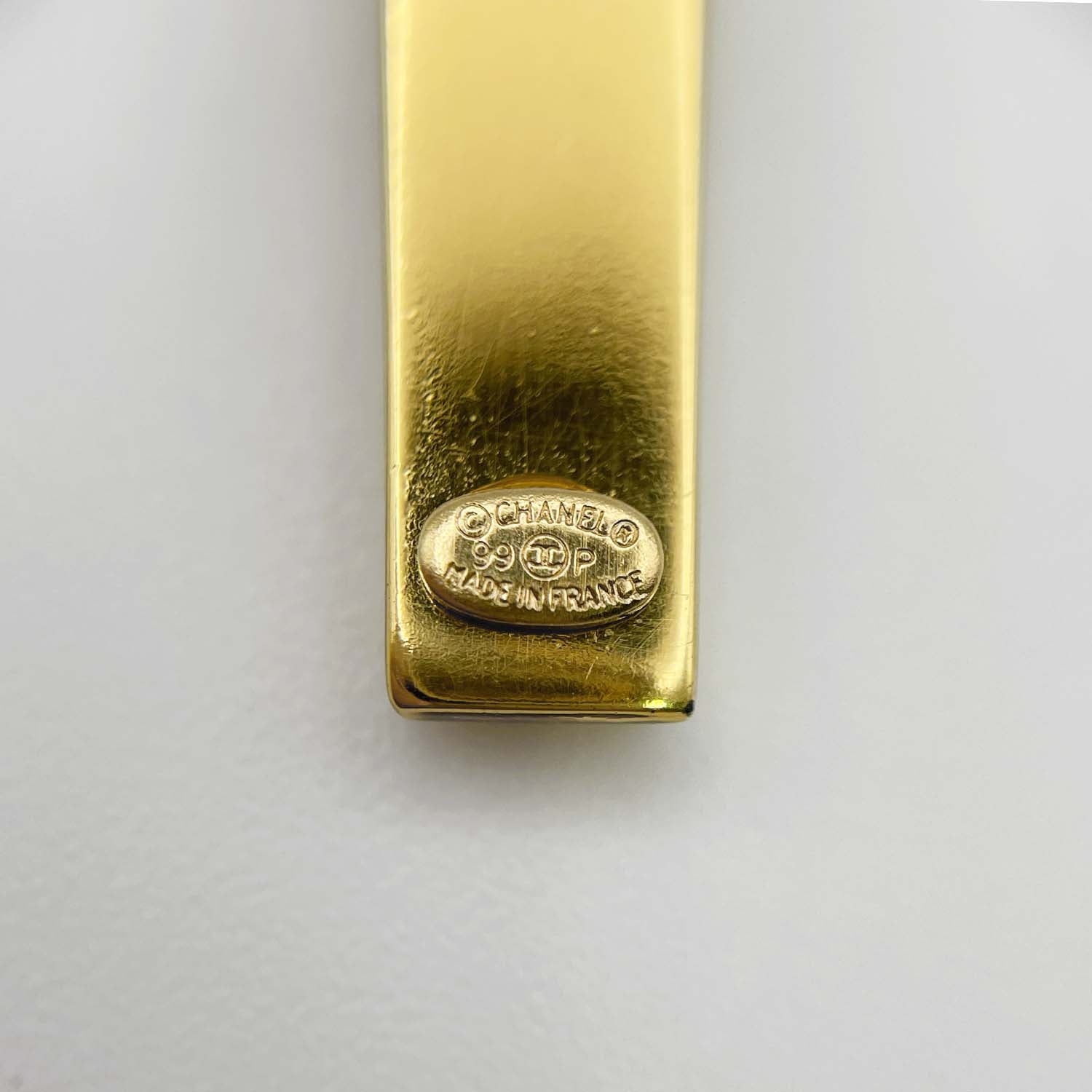 CHANEL シャネル マネークリップ 札ばさみ ロゴ 99P ゴールド クリップ