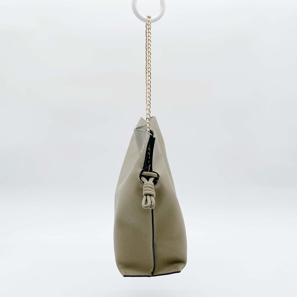 LOEWE ロエベ フラメンコクラッチ 巾着バッグ 社外ストラップ付 ベージュ