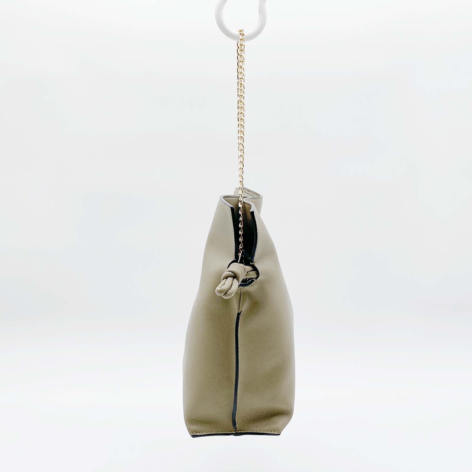 LOEWE ロエベ フラメンコクラッチ 巾着バッグ 社外ストラップ付 ベージュ