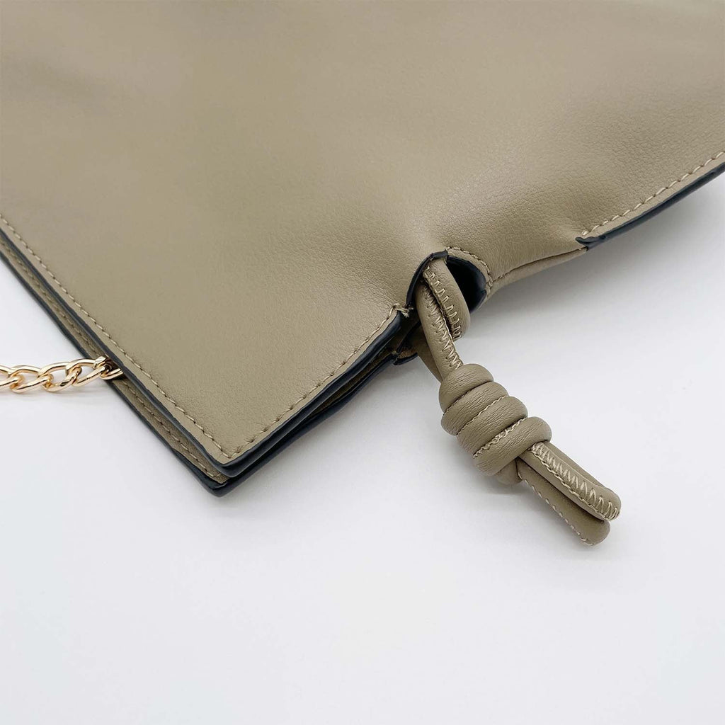 LOEWE ロエベ フラメンコクラッチ 巾着バッグ 社外ストラップ付 ベージュ