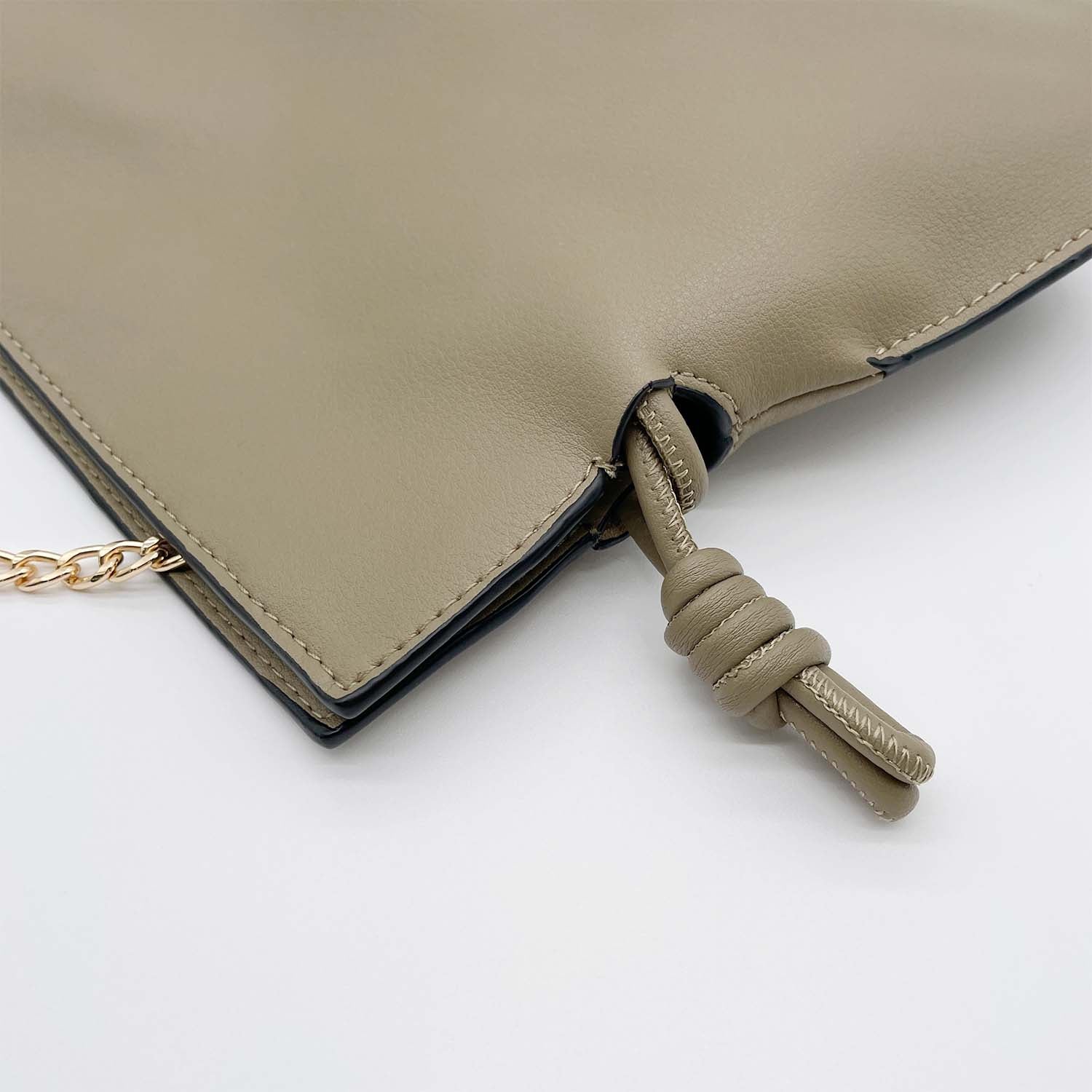 LOEWE ロエベ フラメンコクラッチ 巾着バッグ 社外ストラップ付 ベージュ