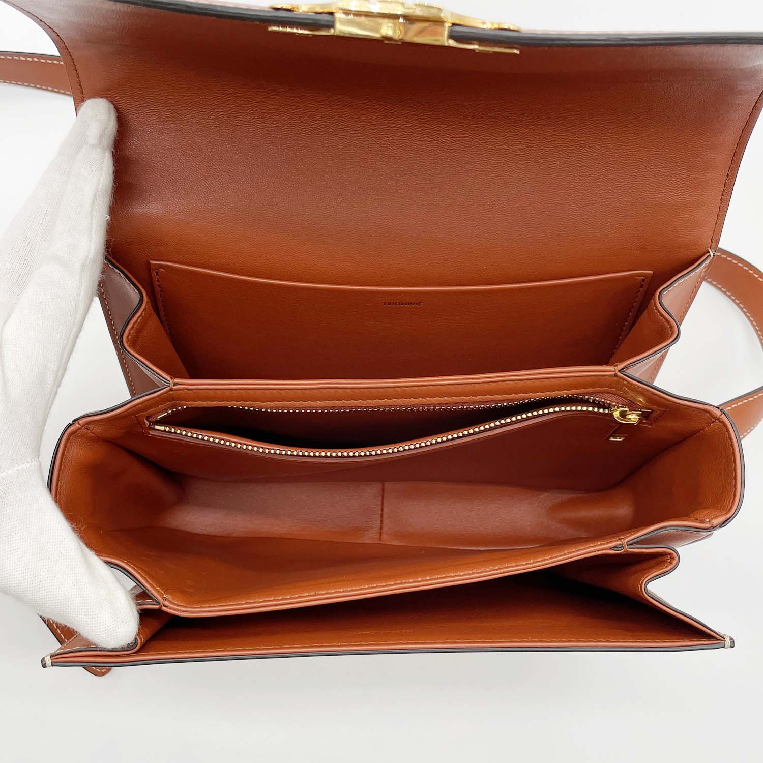 CELINE セリーヌトリオンフ クラシック ショルダーバッグ チェック柄 エディスリマン