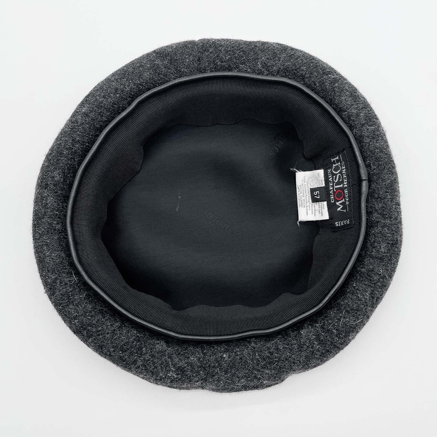 HERMES エルメス 57cm ベレー帽 ハット 帽子 ウール Motsch社 モッチ