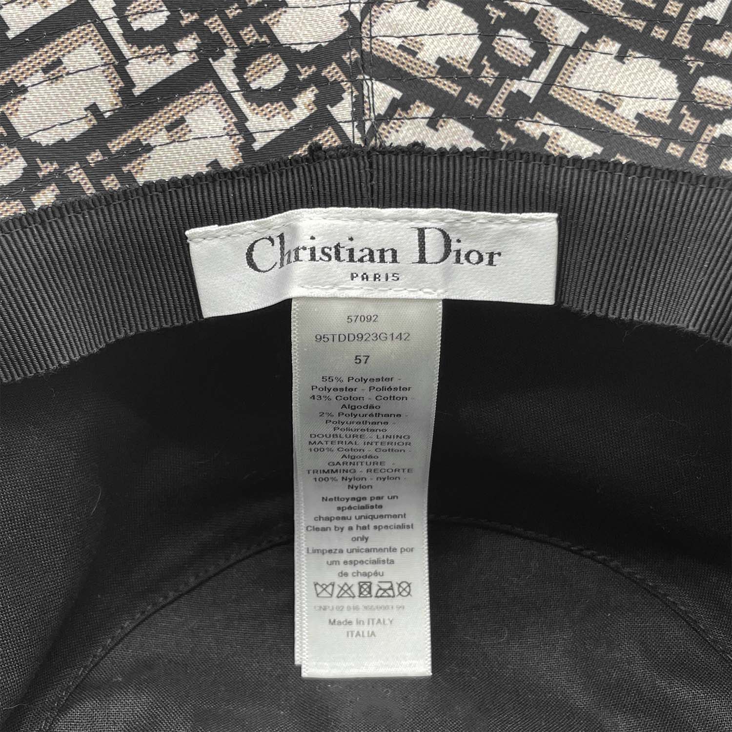 Dior ディオール TEDDY-D ボブハット ベール付き チェック×トロッター 帽子