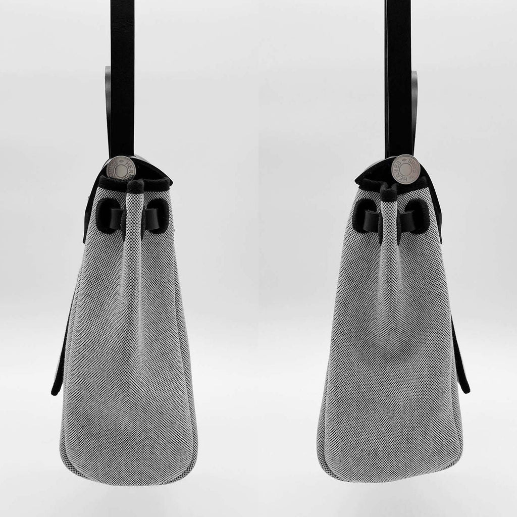 HERMES エルメス エールバッグジップPM 2WAYバッグ ブラックSV金具 W刻印 内縫い