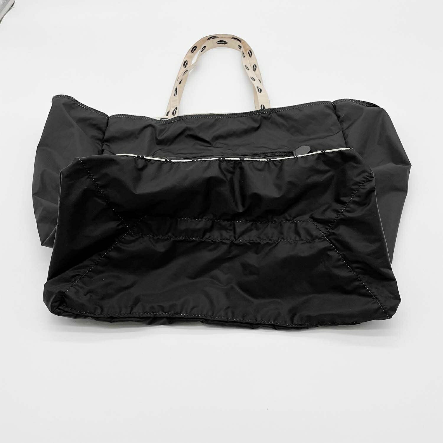 PRADA プラダ ナイロン エコバッグ トート リップ柄 リバーシブル 三角 トライアングルロゴ