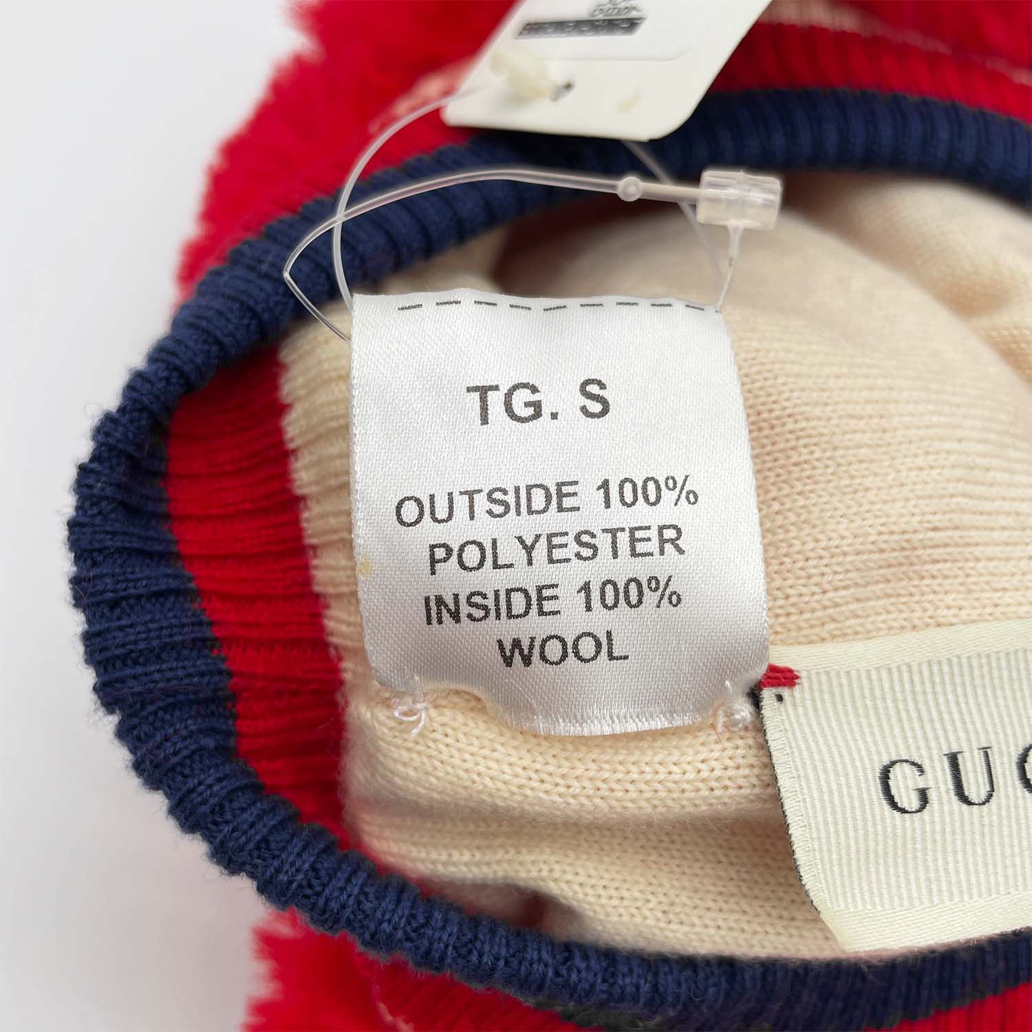 GUCCI グッチ Sサイズ ベレー帽 ニット ファー ポンポン キッズ レディース