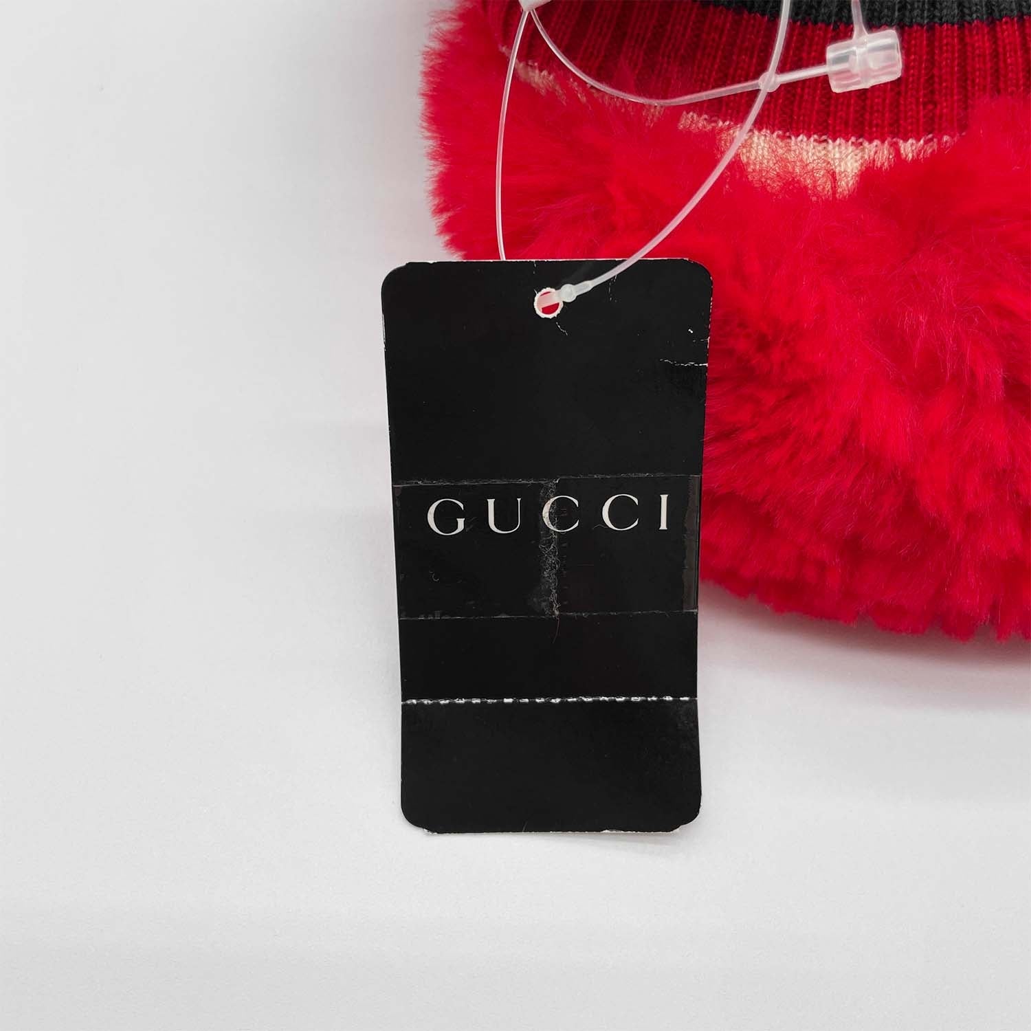 GUCCI グッチ Sサイズ ベレー帽 ニット ファー ポンポン キッズ レディース