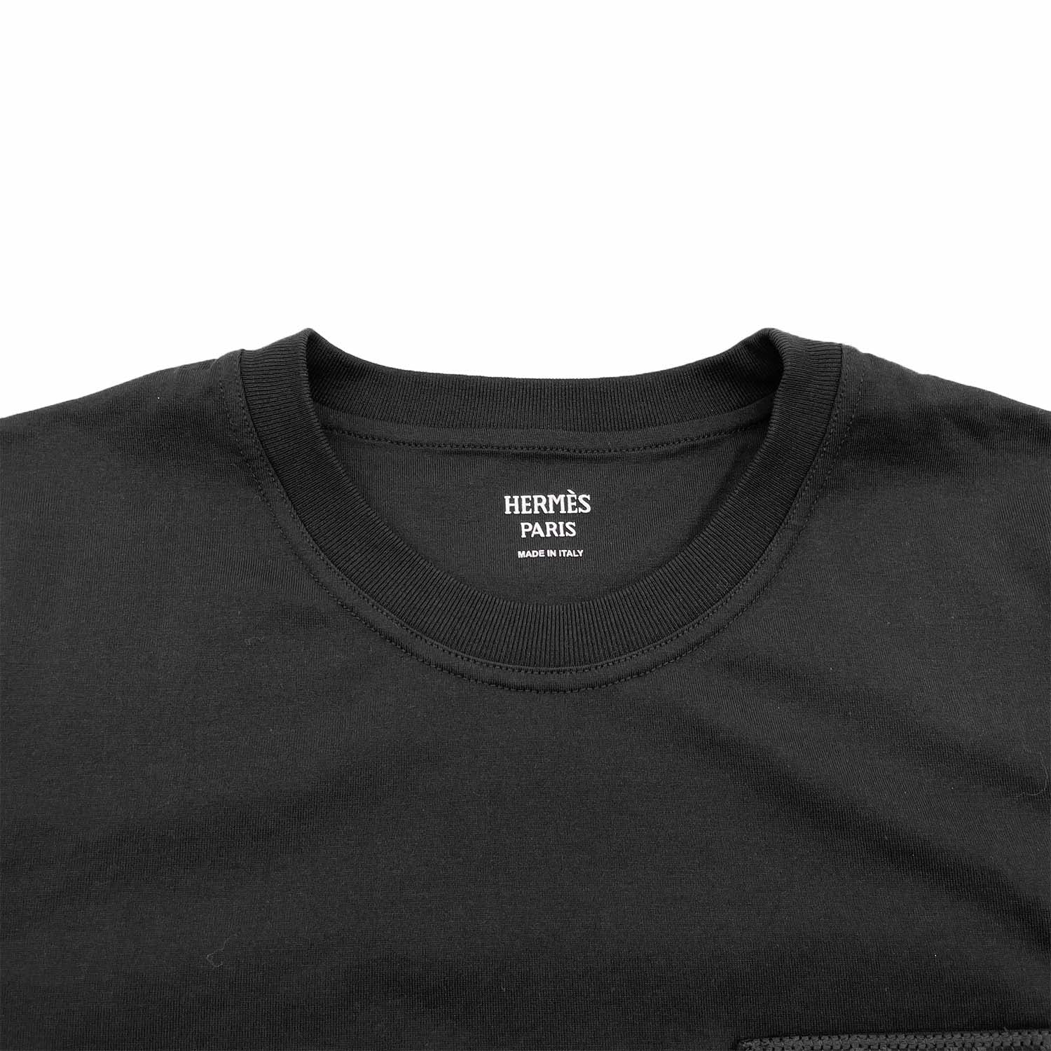 HERMES エルメス サイズ36 ワンピース Hロゴ刺繍ポケット ロング丈Tシャツ タグ付き新品