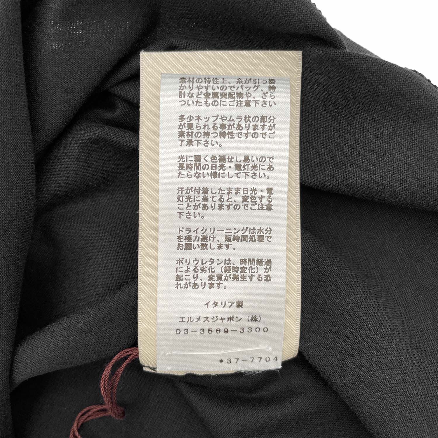 HERMES エルメス サイズ36 ワンピース Hロゴ刺繍ポケット ロング丈Tシャツ タグ付き新品