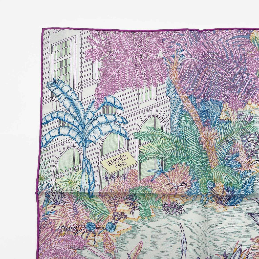 HERMES エルメス ガヴロッシュ42cm フォーブルトロピカルデタイユ スカーフ プチカレ 花柄
