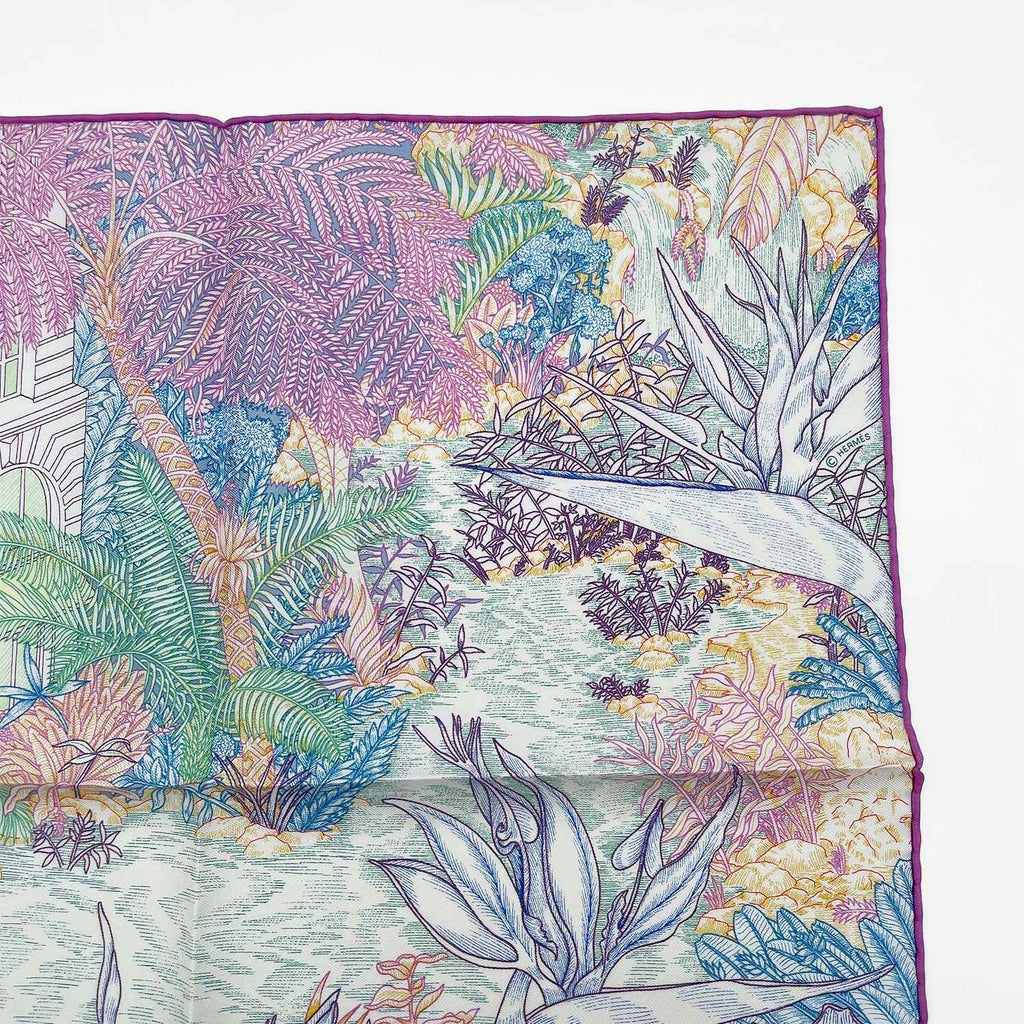 HERMES エルメス ガヴロッシュ42cm フォーブルトロピカルデタイユ スカーフ プチカレ 花柄