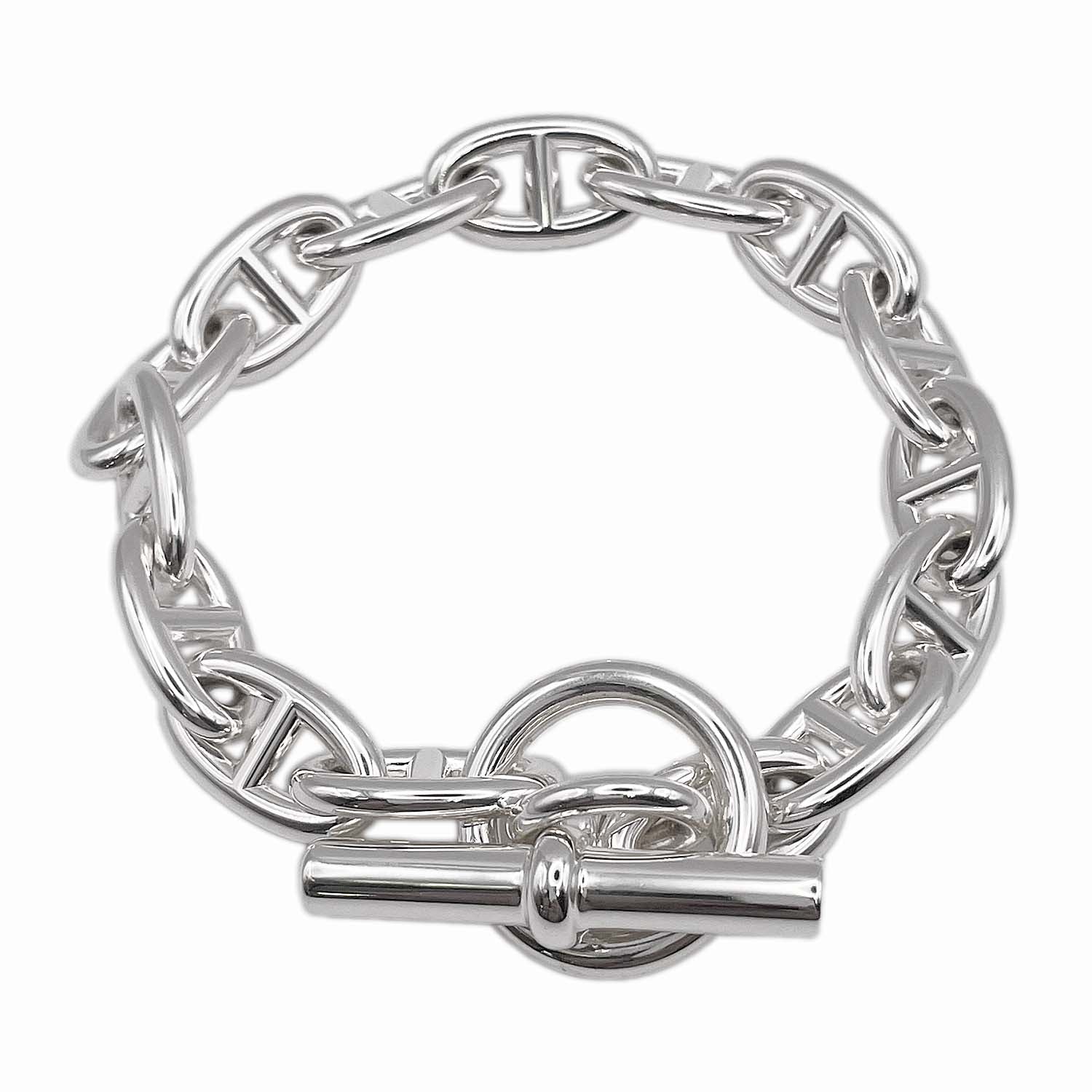 HERMES エルメス ブレスレット 内径20cm シェーヌダンクルGM 13コマ SV925 78.8g