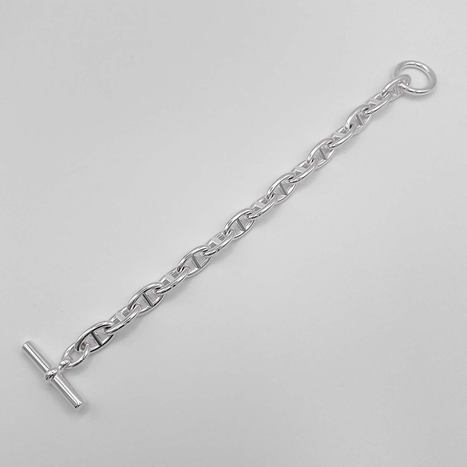 HERMES エルメス ブレスレット 内径20cm シェーヌダンクルGM 13コマ SV925 78.8g