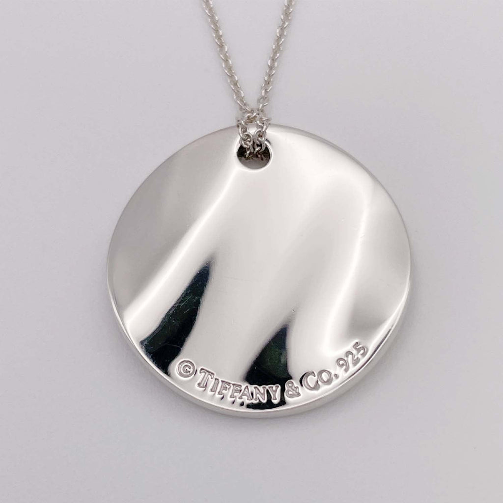 Tiffany&Co. ティファニー ノーツ ネックレス ラウンド プレート  ペンダント SV925 美品