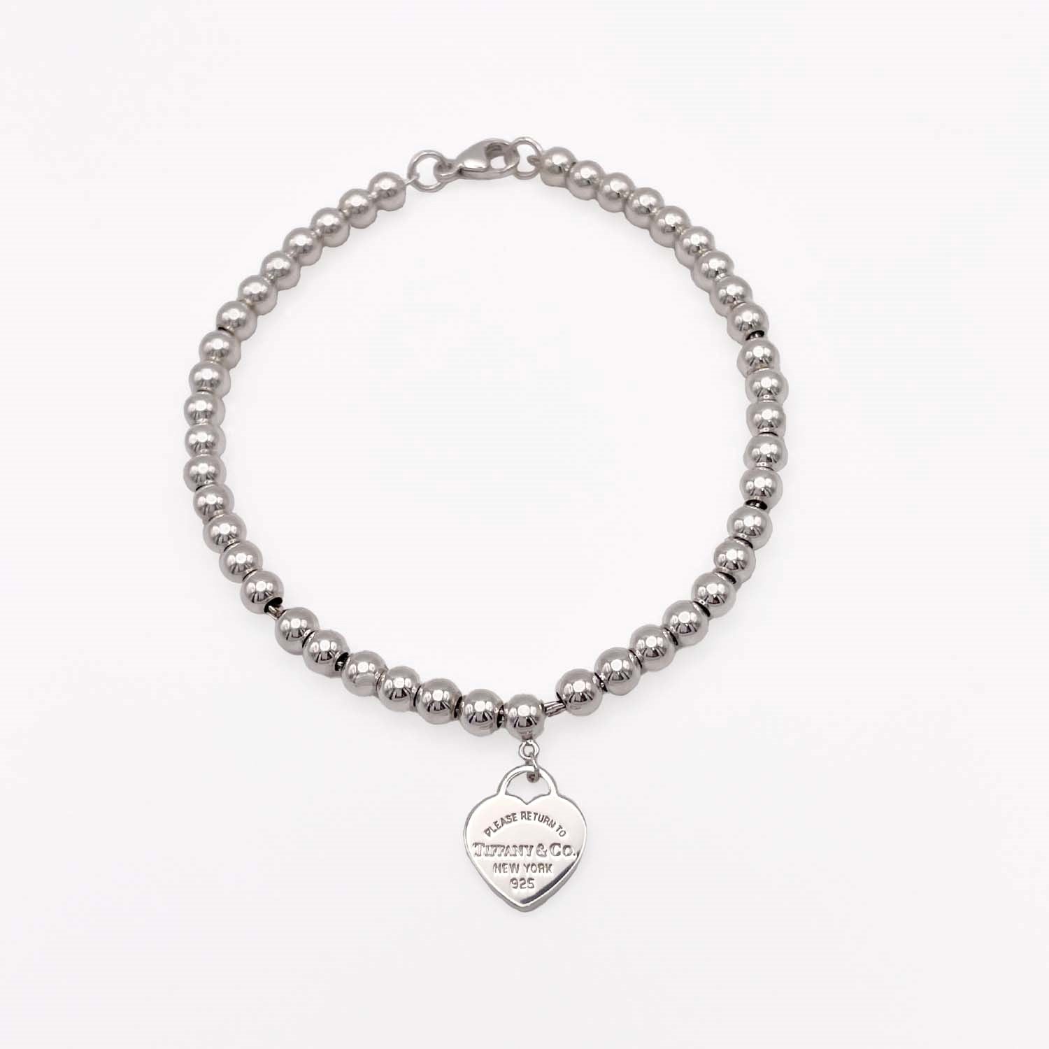 Tiffany&Co. ティファニー ビーズ ブレスレット リターントゥ ミニハートタグ SV925 新品仕上済