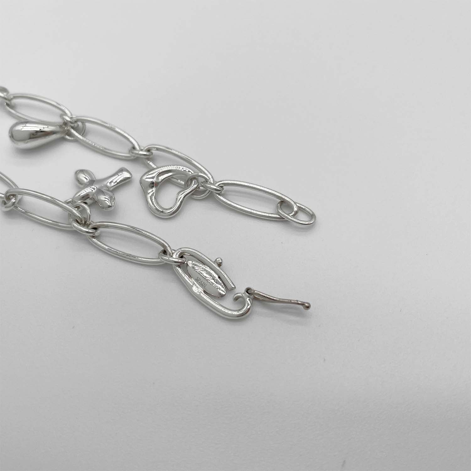 Tiffany&Co. ティファニー ブレスレット 5チャーム リンクチェーン SV925 新品仕上済