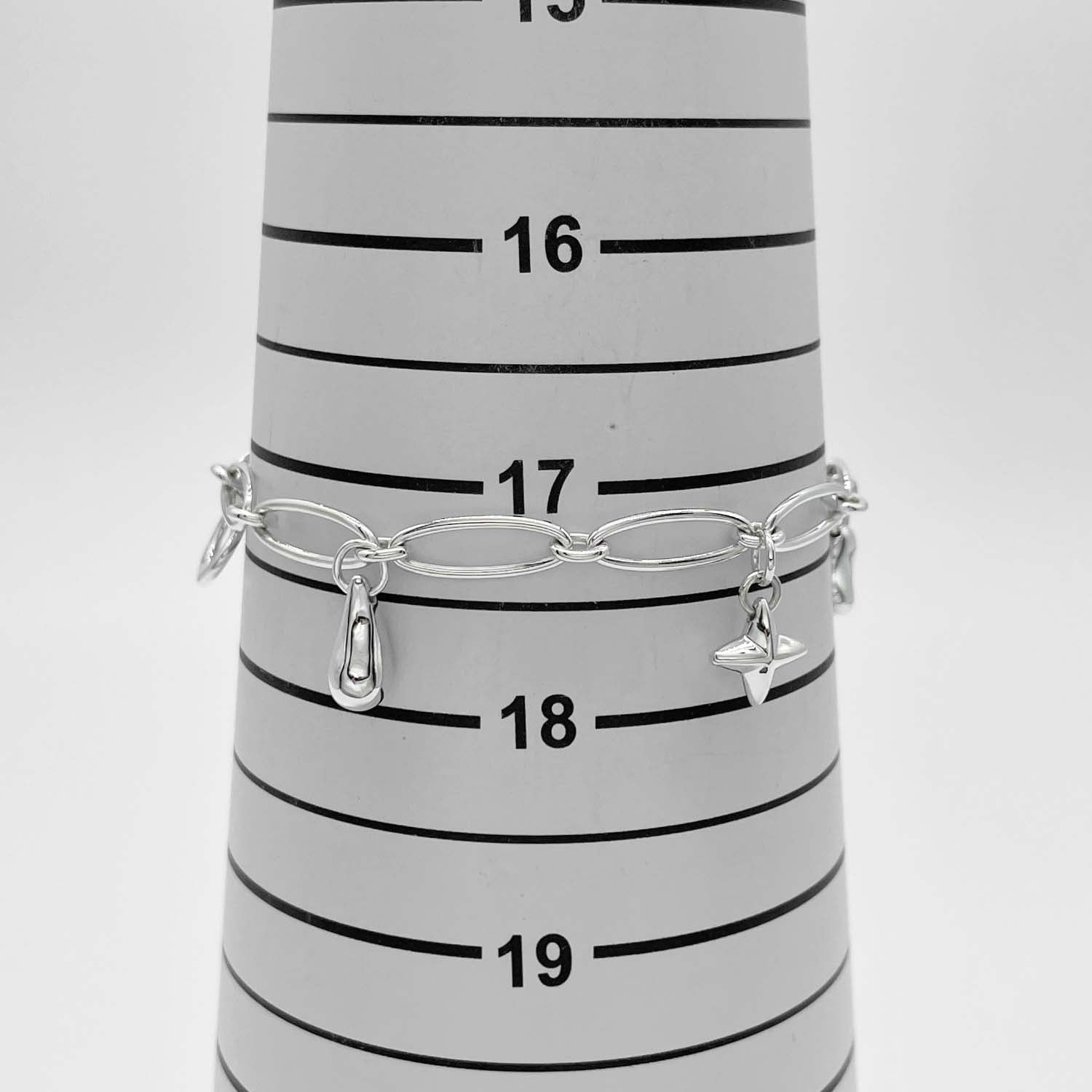 Tiffany&Co. ティファニー ブレスレット 5チャーム リンクチェーン SV925 新品仕上済