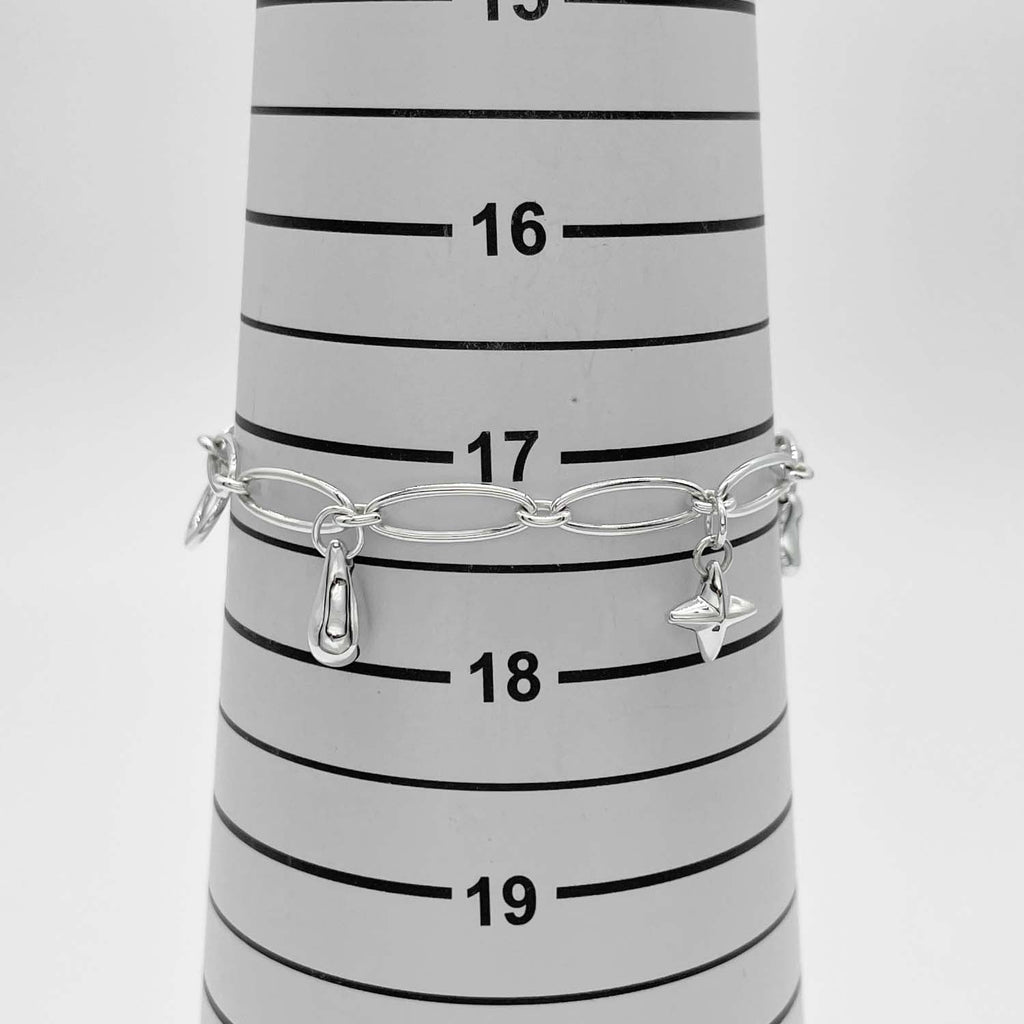 Tiffany&Co. ティファニー ブレスレット 5チャーム リンクチェーン SV925 新品仕上済