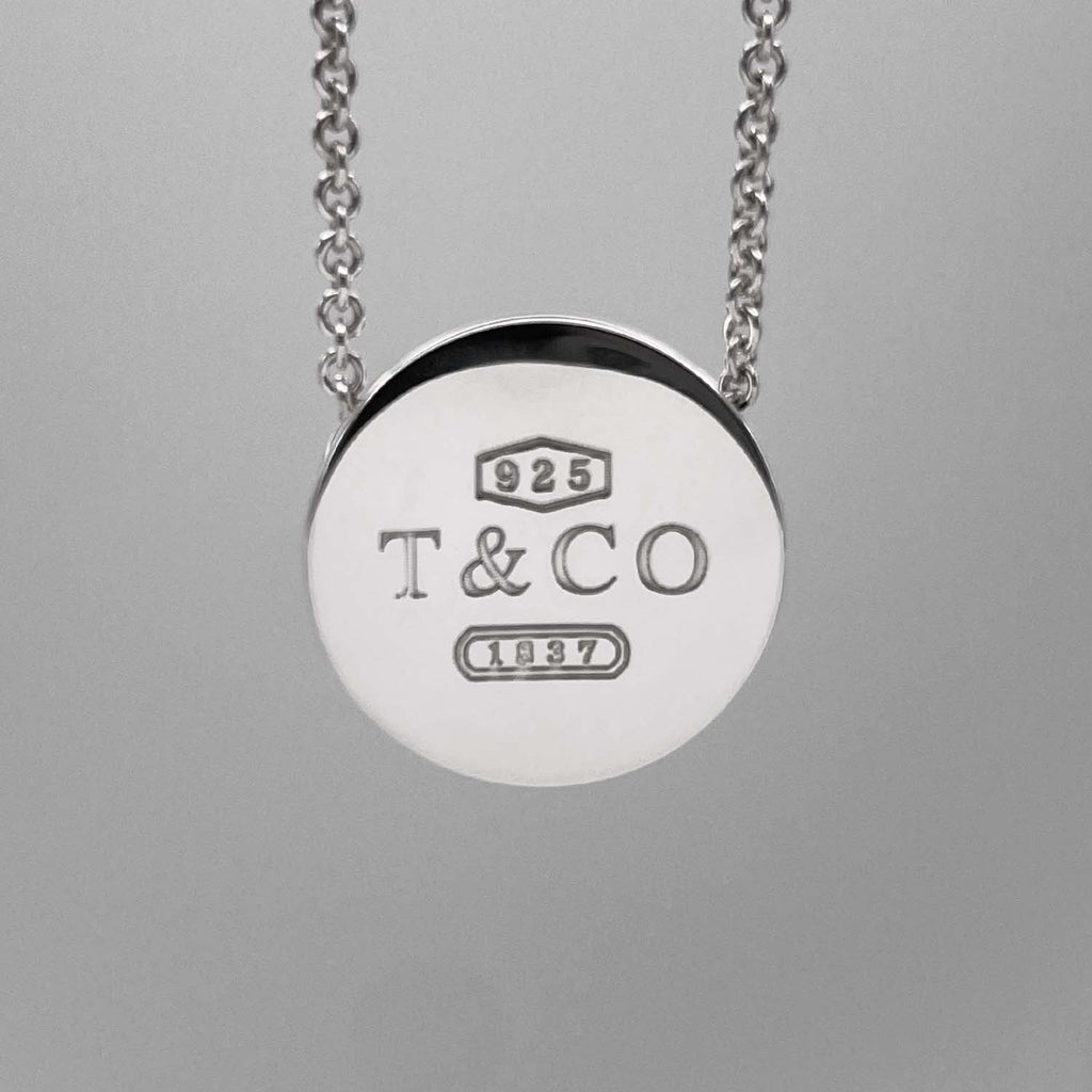Tiffany&Co. ティファニー 1837 コンケーブ ネックレス SV925 ロゴプレート 新品仕上済