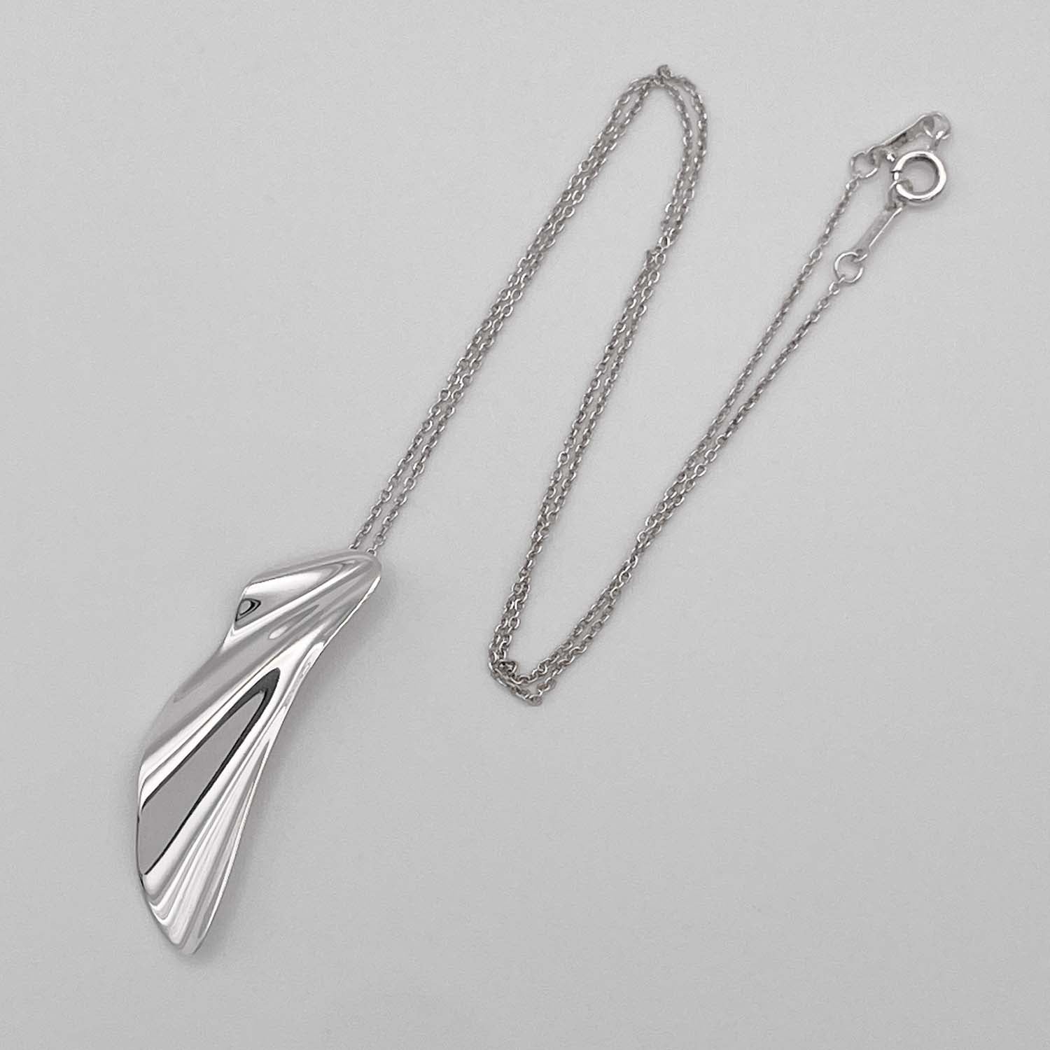 Tiffany&Co. ティファニー ハイタイド ネックレス フェザー さざ波 SV925 新品仕上済