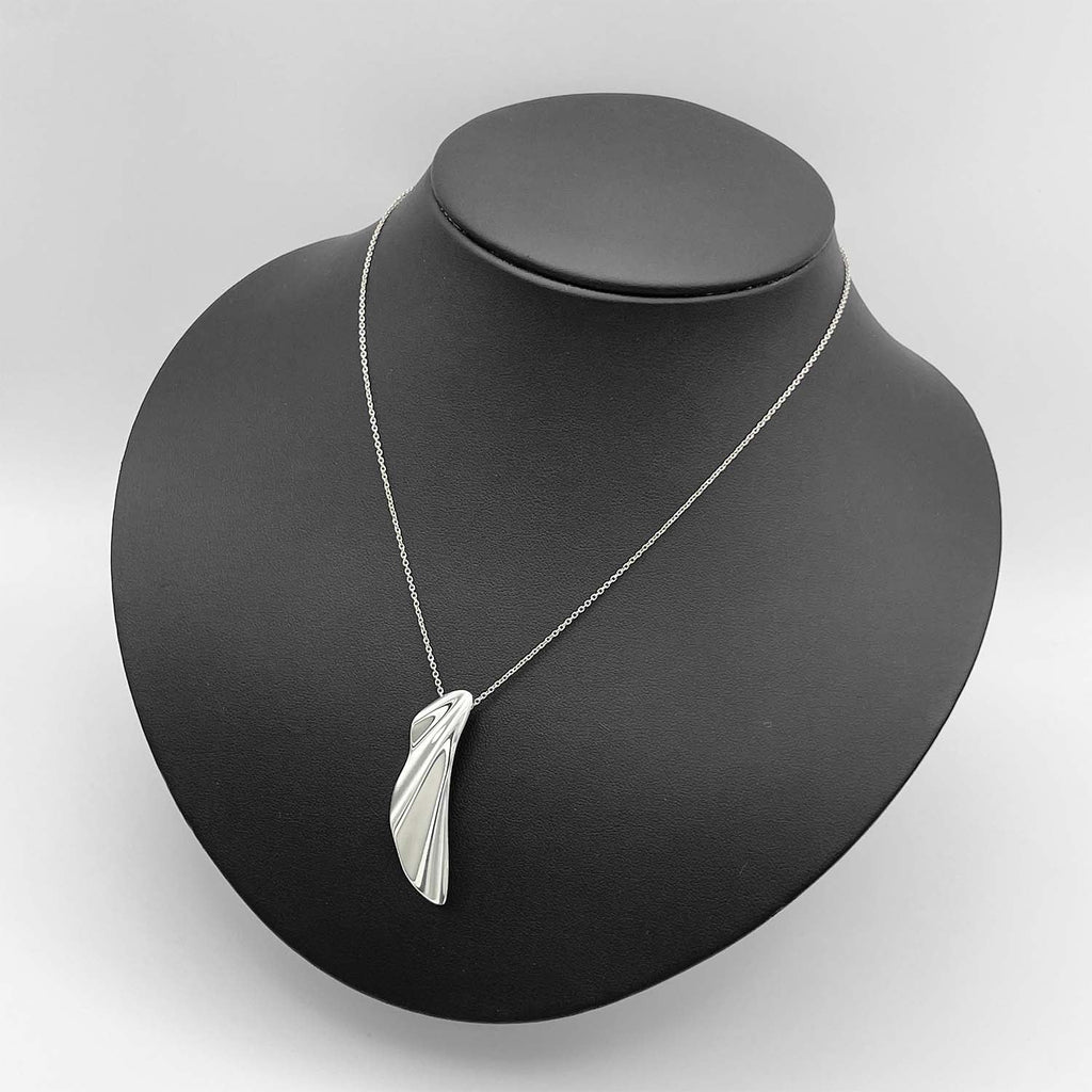 Tiffany&Co. ティファニー ハイタイド ネックレス フェザー さざ波 SV925 新品仕上済