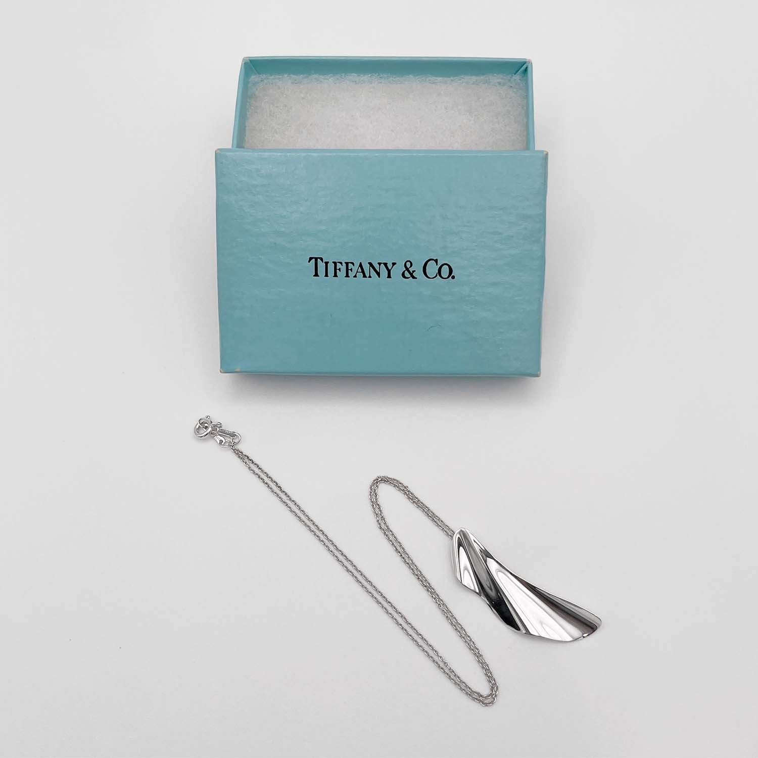 Tiffany&Co. ティファニー ハイタイド ネックレス フェザー さざ波 SV925 新品仕上済