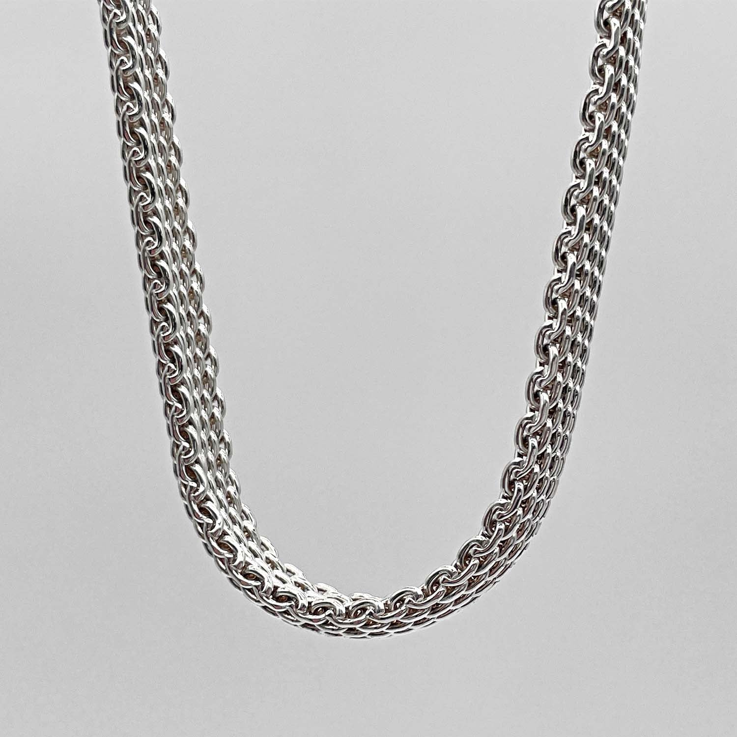 Tiffany&Co. ティファニー 46cm サマセット ネックレス メッシュ SV925 新品仕上済