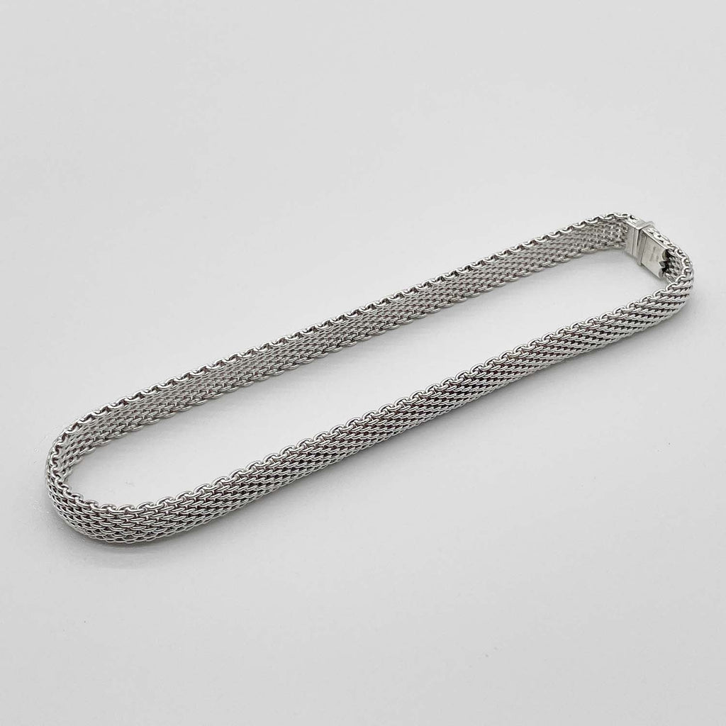 Tiffany&Co. ティファニー 46cm サマセット ネックレス メッシュ SV925 新品仕上済