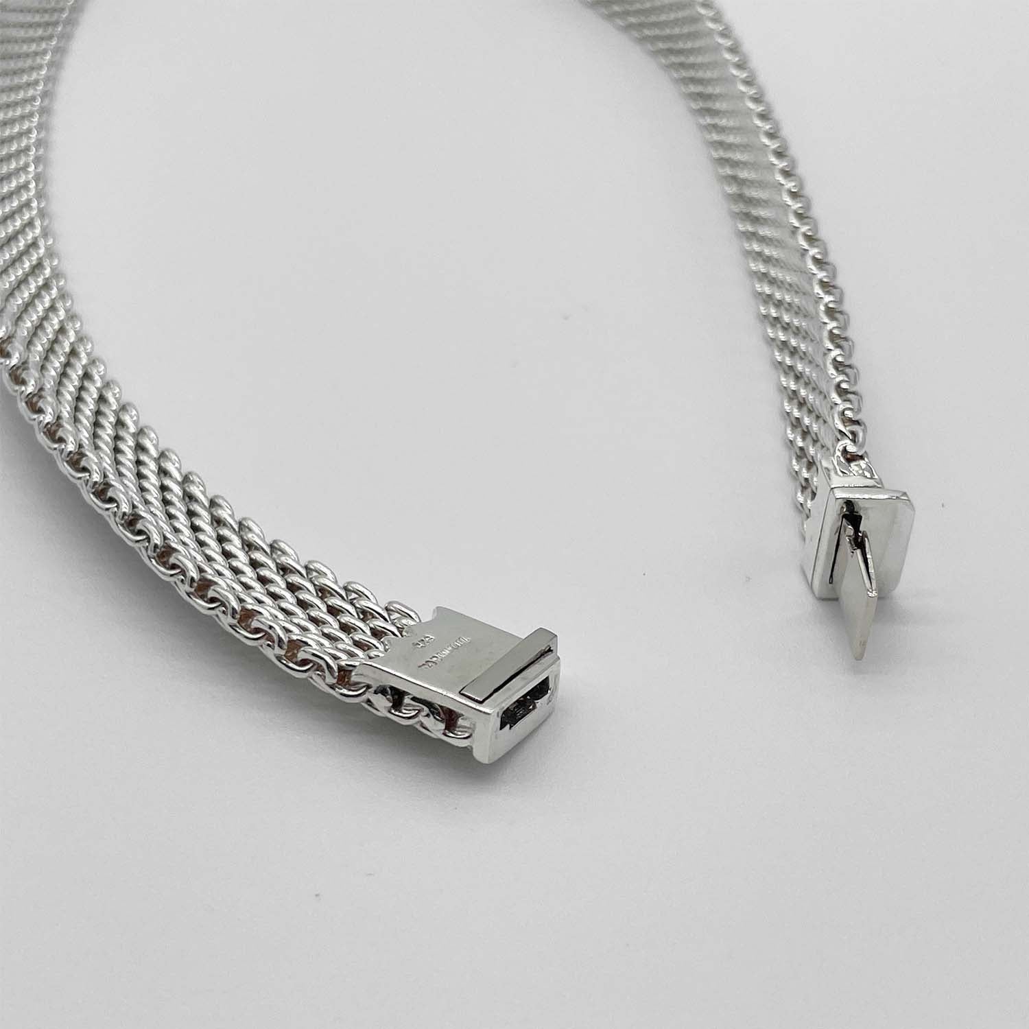 Tiffany&Co. ティファニー 46cm サマセット ネックレス メッシュ SV925 新品仕上済