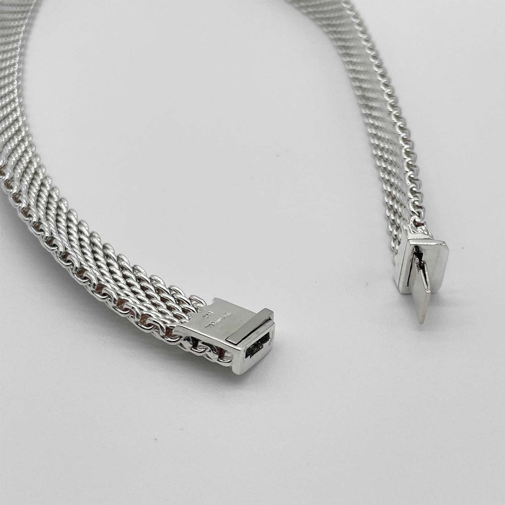 Tiffany&Co. ティファニー 46cm サマセット ネックレス メッシュ SV925 新品仕上済