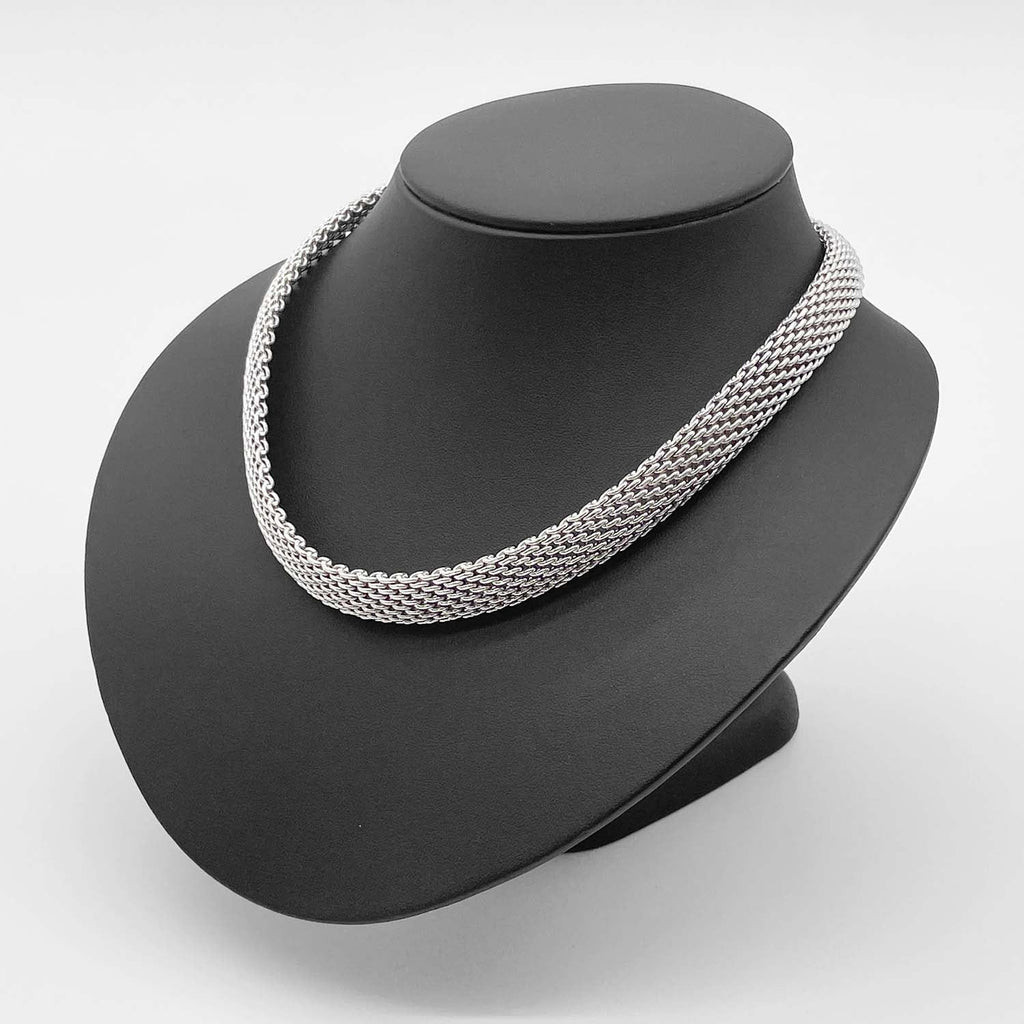 Tiffany&Co. ティファニー 46cm サマセット ネックレス メッシュ SV925 新品仕上済