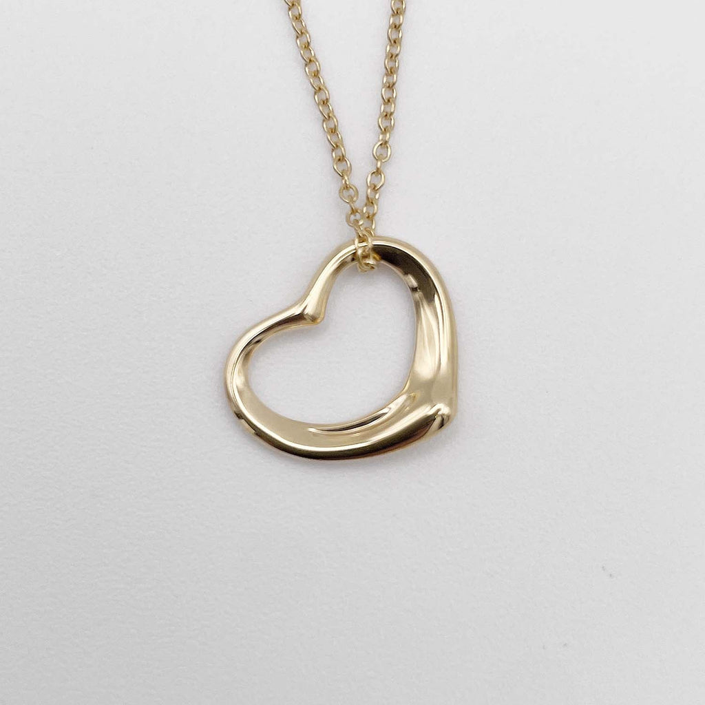 Tiffany&Co. ティファニー ネックレス オープンハート 15mm ペレッティ 750 新品仕上済