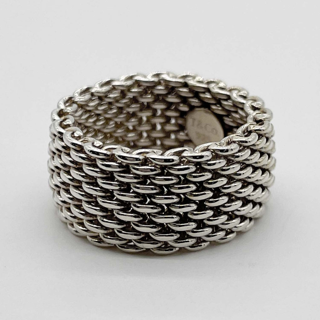 Tiffany&Co. ティファニー  12号 サマセット リング 指輪 メッシュ SV925 新品仕上済