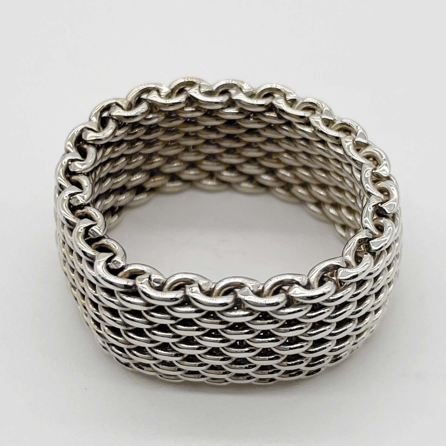 Tiffany&Co. ティファニー  12号 サマセット リング 指輪 メッシュ SV925 新品仕上済