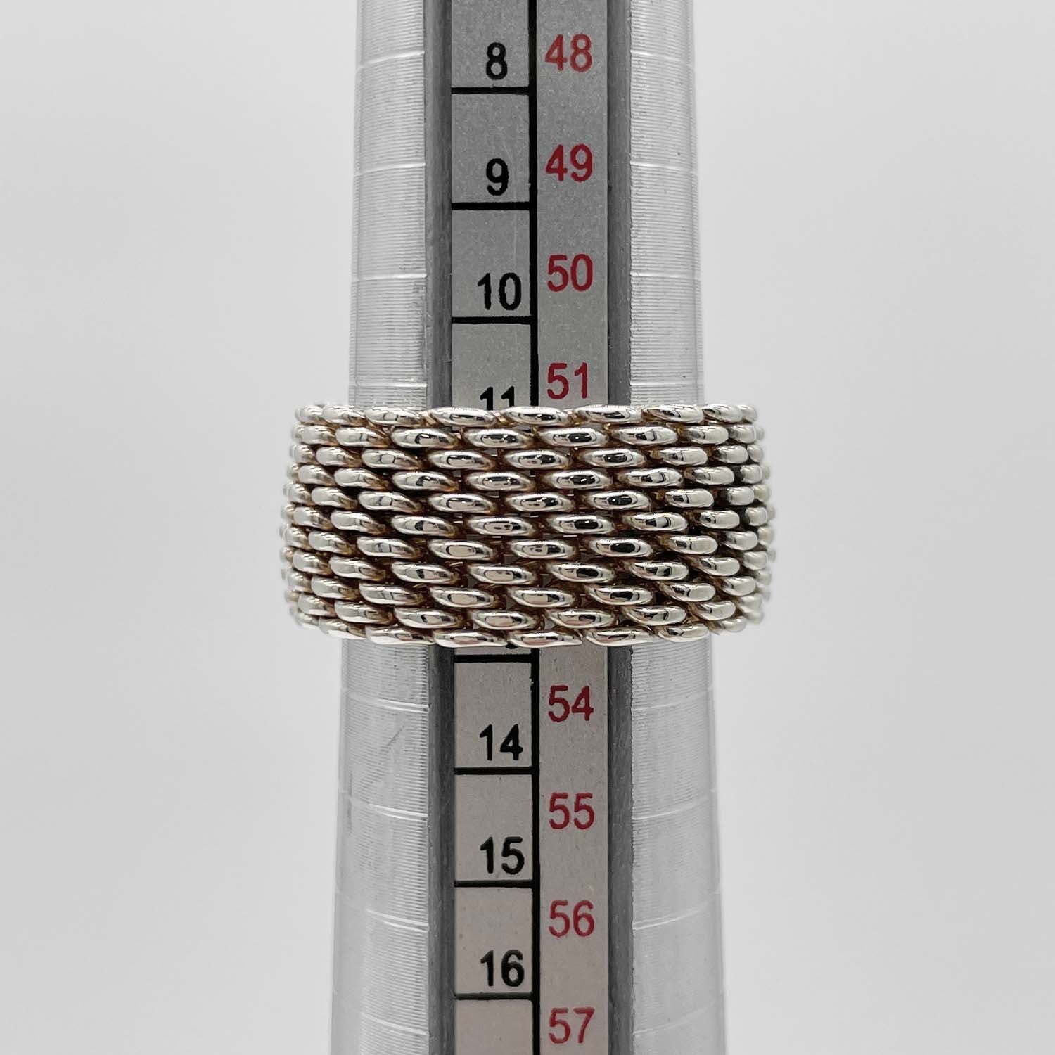 Tiffany&Co. ティファニー  12号 サマセット リング 指輪 メッシュ SV925 新品仕上済