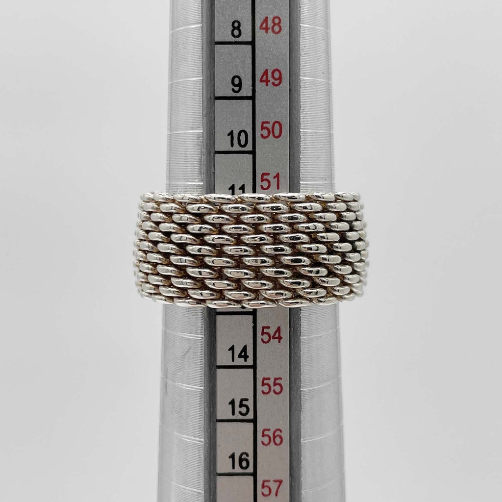 Tiffany&Co. ティファニー  12号 サマセット リング 指輪 メッシュ SV925 新品仕上済