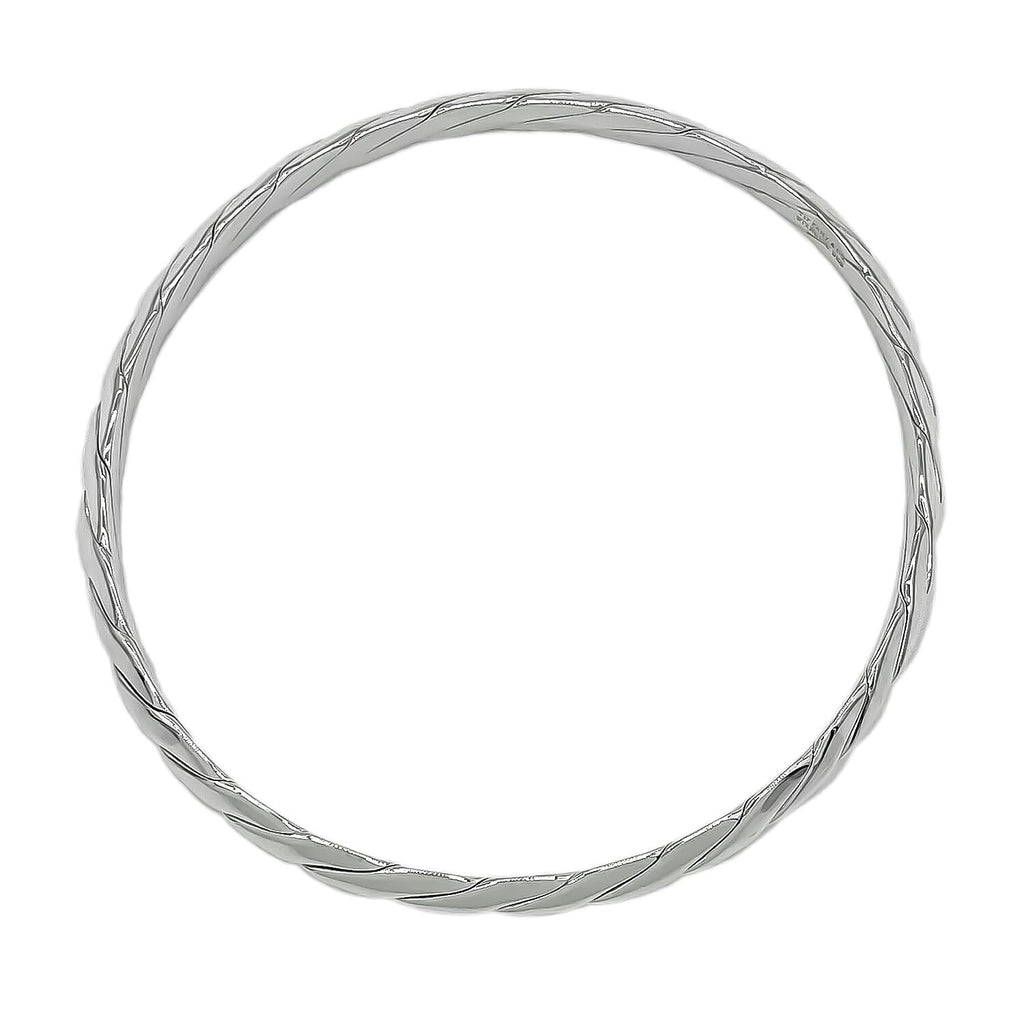 Tiffany&Co. ティファニー 20cm ナイフエッジ ツイスト バングル SV925 新品仕上済