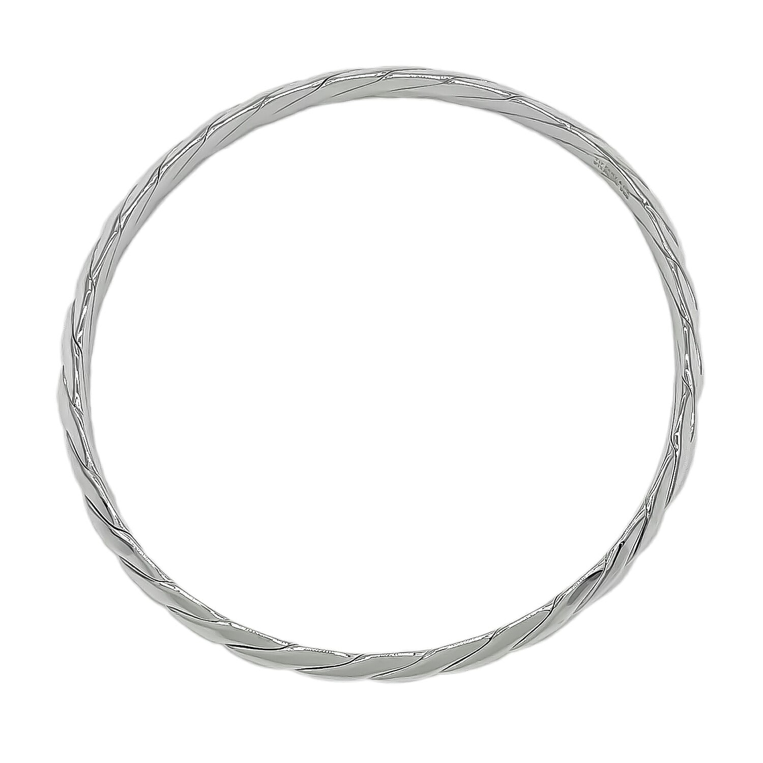 Tiffany&Co. ティファニー 20cm ナイフエッジ ツイスト バングル SV925 新品仕上済