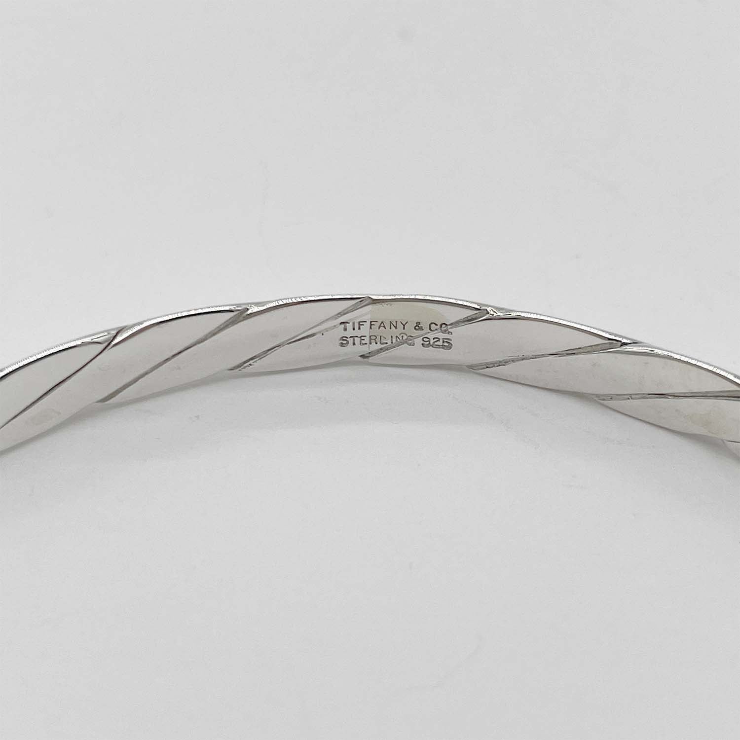 Tiffany&Co. ティファニー 20cm ナイフエッジ ツイスト バングル SV925 新品仕上済
